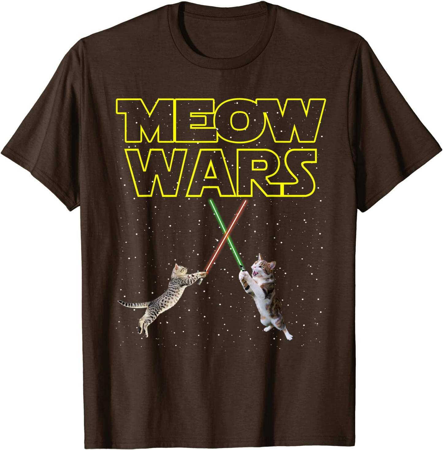 Meow Wars Cat Printed T-Shirt