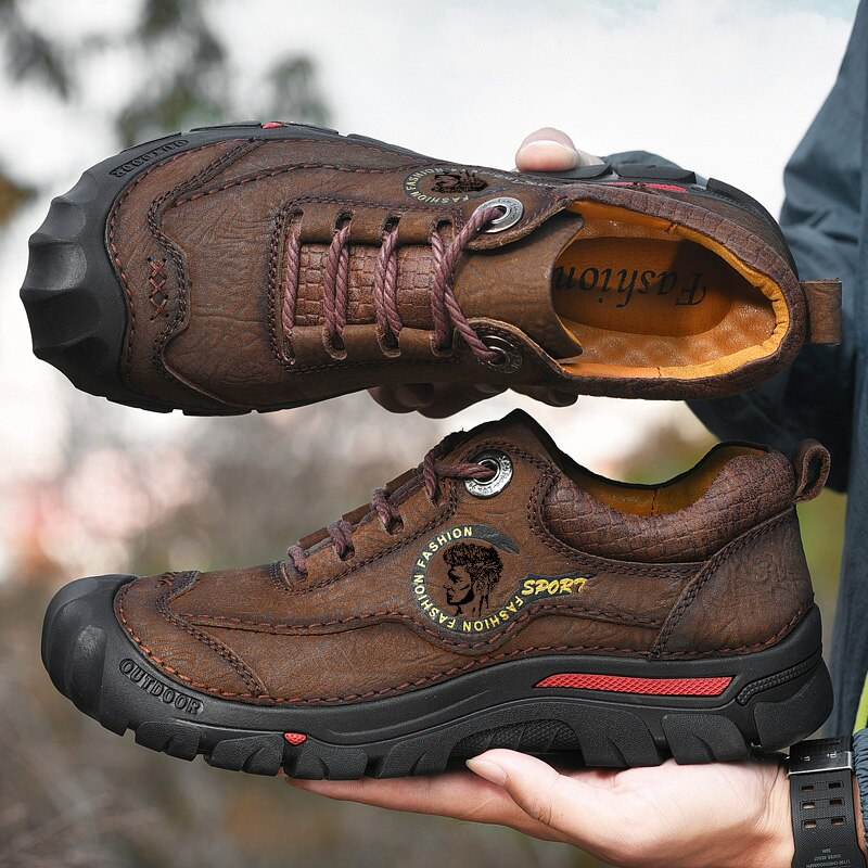 Outdoor Camping Hiking Leather Shoes for Men