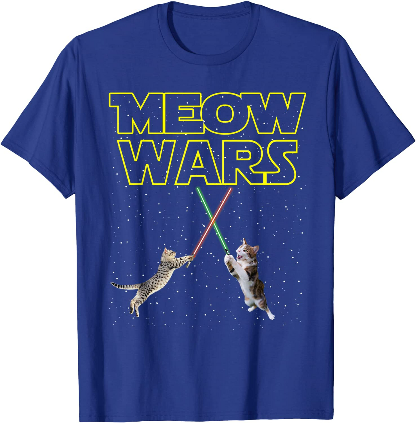Meow Wars Cat Printed T-Shirt