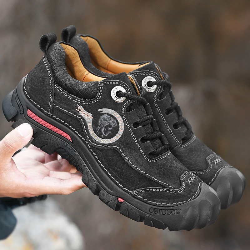Outdoor Camping Hiking Leather Shoes for Men