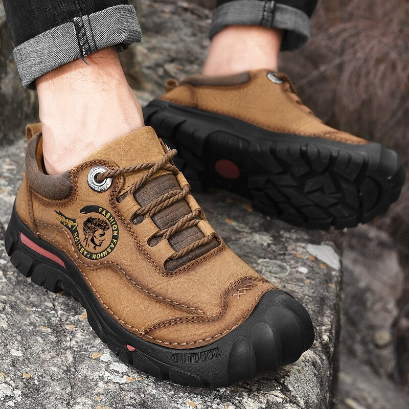 Outdoor Camping Hiking Leather Shoes for Men
