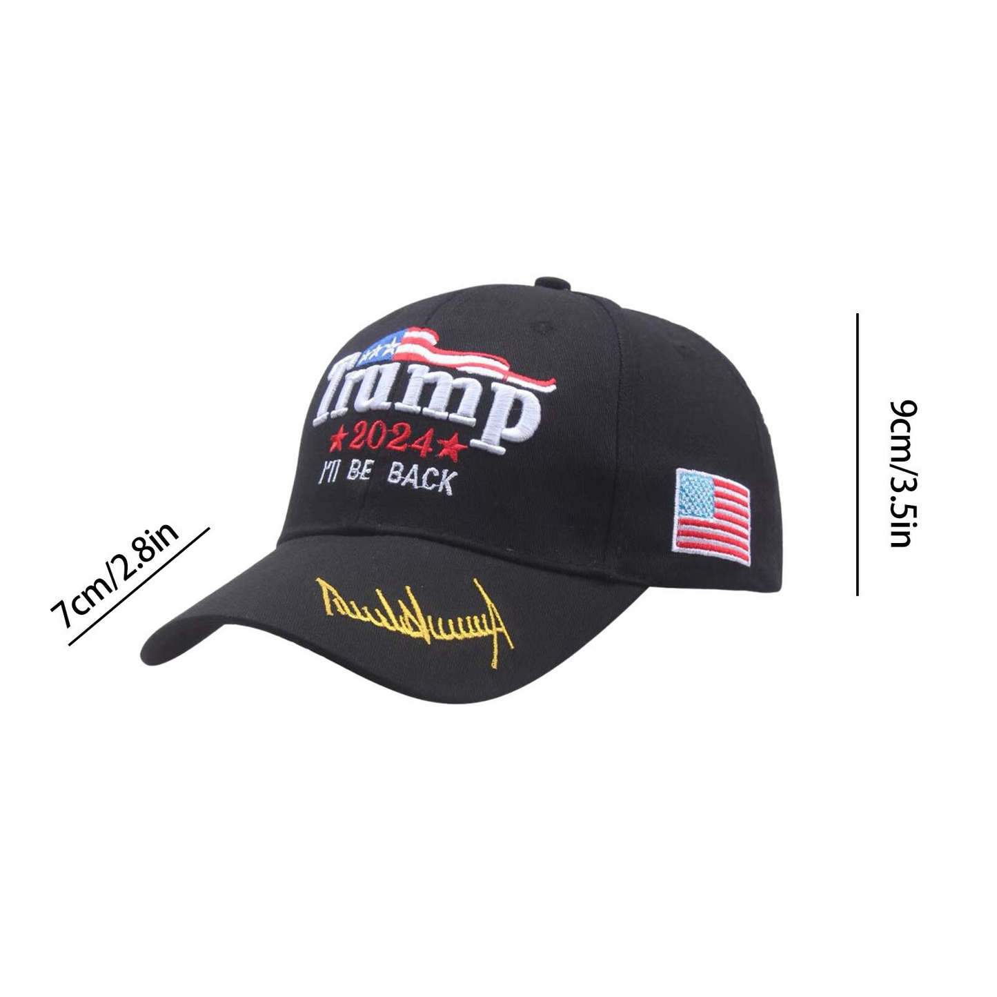 Stylish Donald Trump Print 2024 Baseball Cap