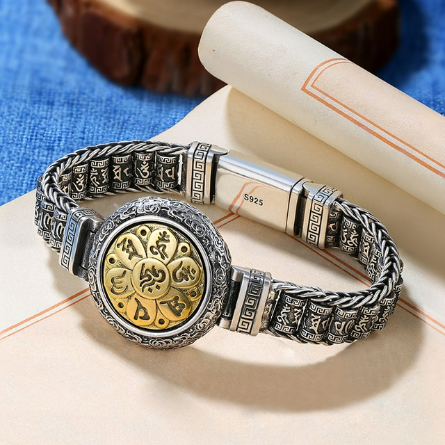 Men Lucky Buddhist Scripture Bracelets