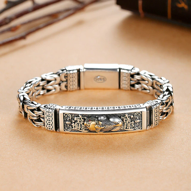 Men Lucky Buddhist Scripture Bracelets