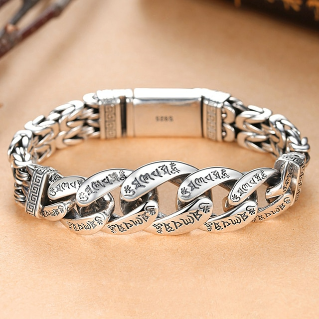 Men Lucky Buddhist Scripture Bracelets
