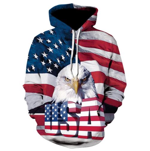Men's Hoodies Men's 3d Flag Print
