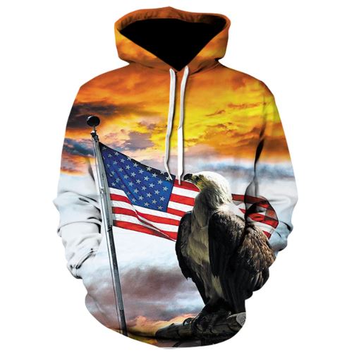 Men's Hoodies Men's 3d Flag Print