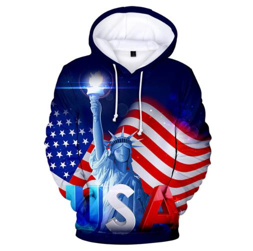 Men's Hoodies Men's 3d Flag Print