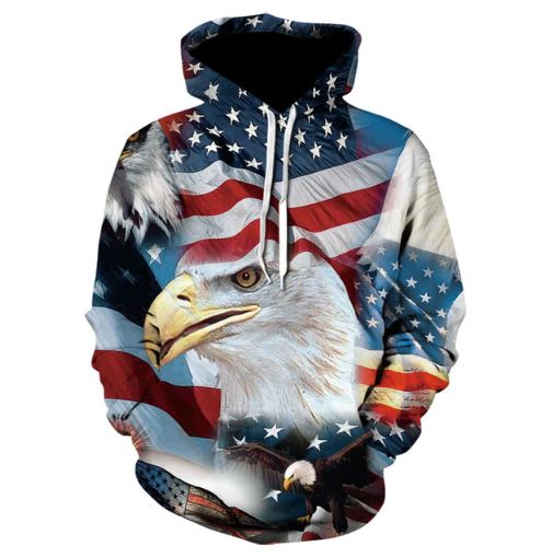 Men's Hoodies Men's 3d Flag Print