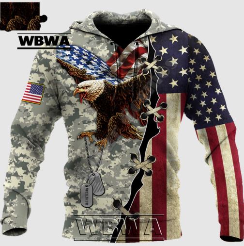 Men's Hoodies Men's 3d Flag Print