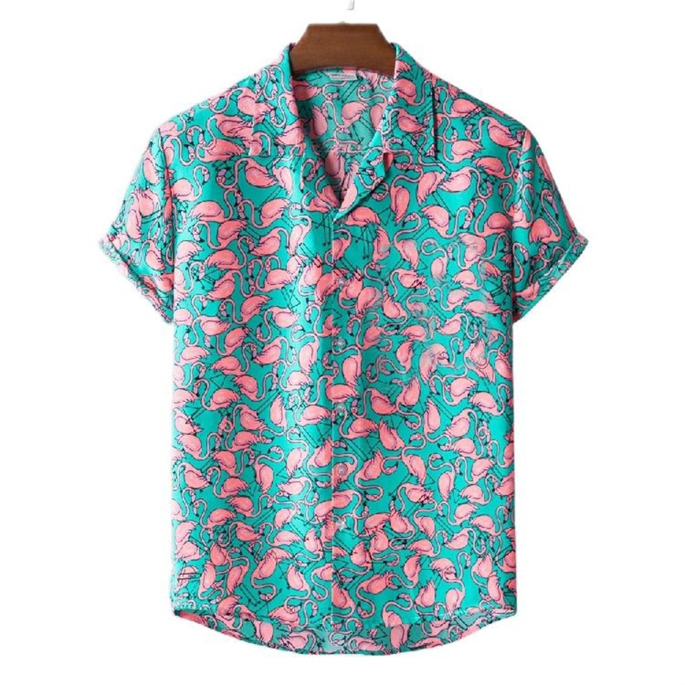 Men's Cool Beach Shirts with Flamingo Prints
