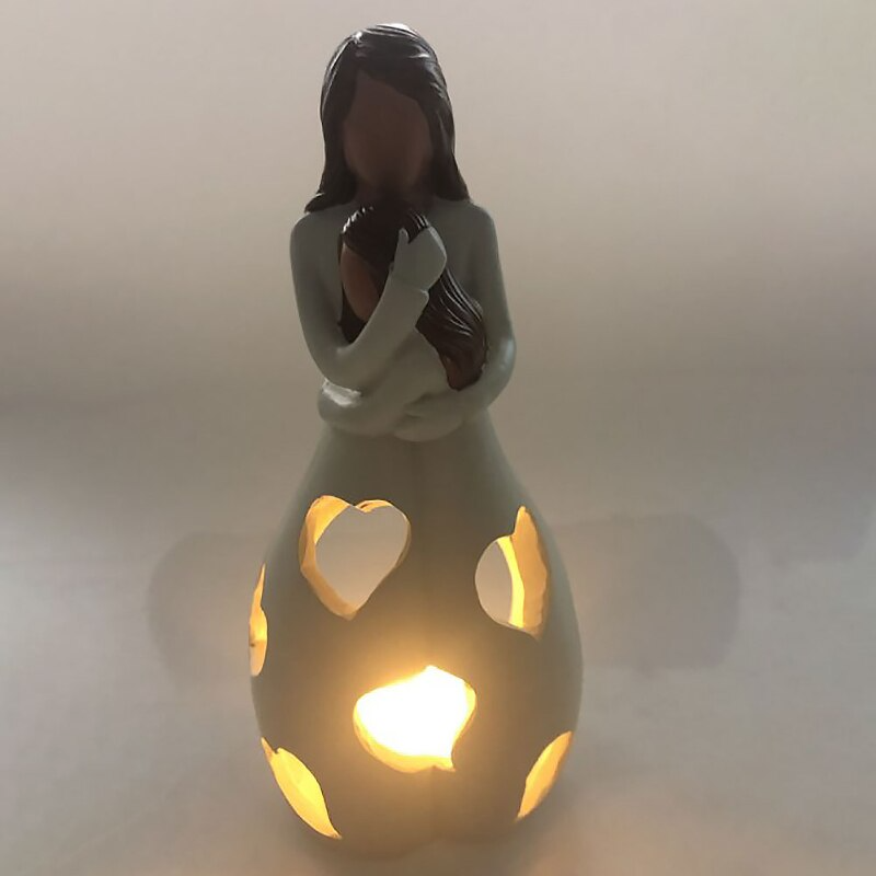 Resin Statue Candle Stick Holder