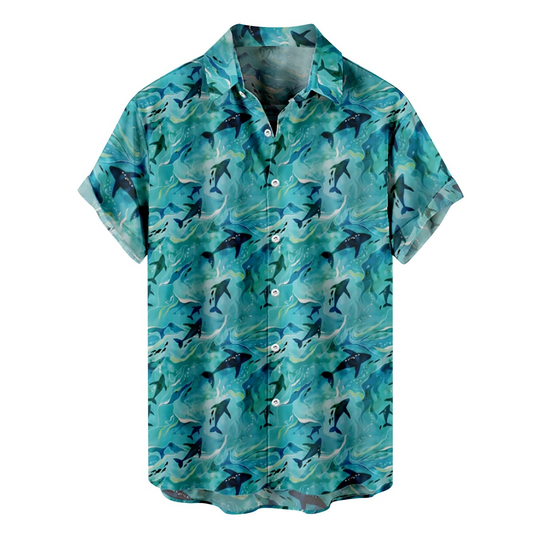 Men's Hawaiian Fish Print Shirts