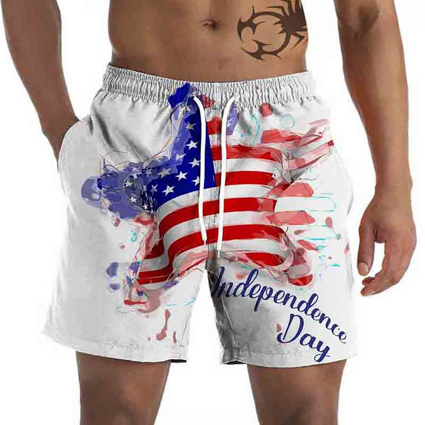Casual  Independence Day Printed Shorts
