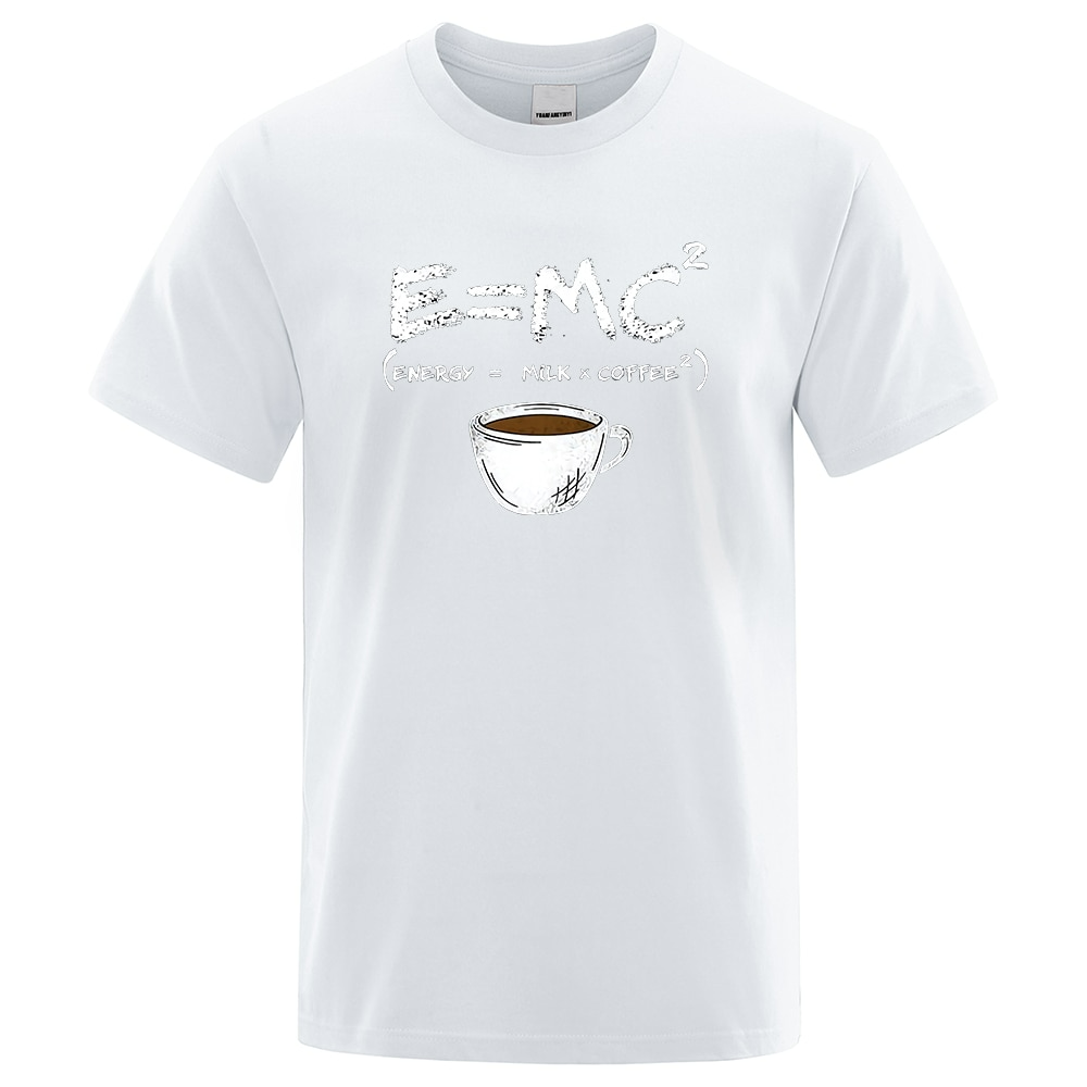 Energy=Milk+Coffee Printed Men Casual T-Shirt