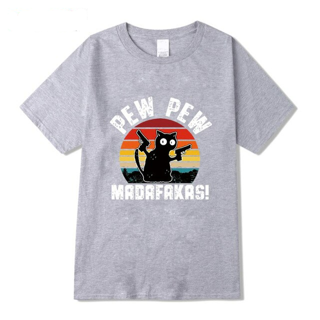 Funny Cat Print T-Shirt