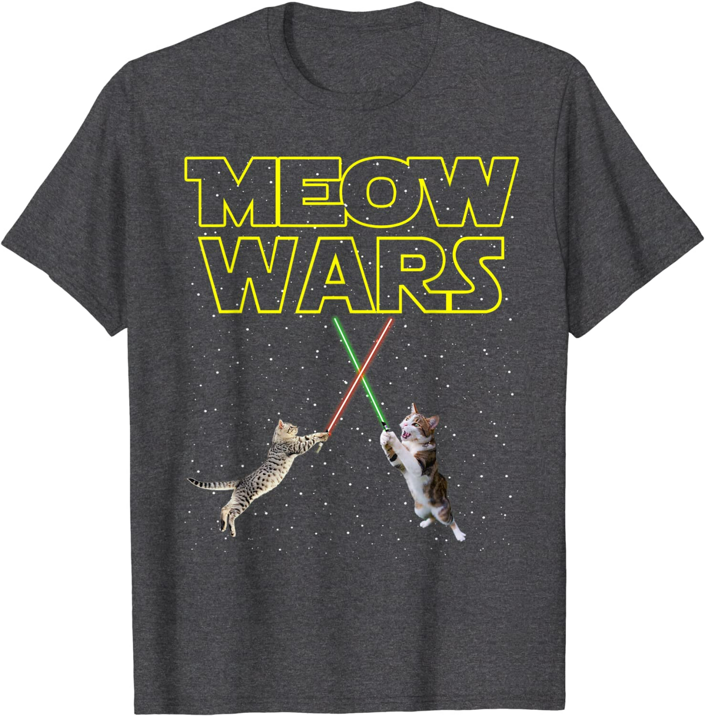 Meow Wars Cat Printed T-Shirt