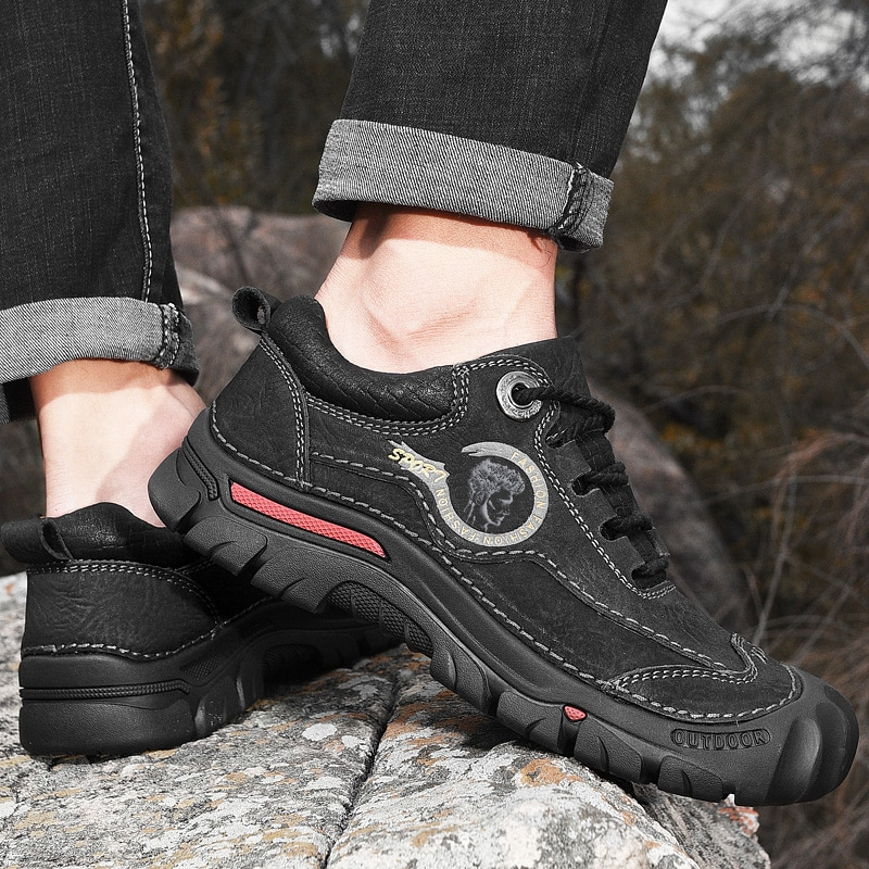 Outdoor Camping Hiking Leather Shoes for Men