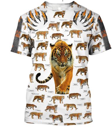 3D Tiger Print T-Shirt For Men